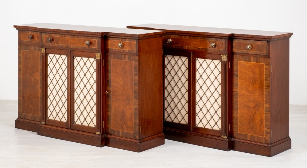 Matched pair of Regency Style Mahogany Sideboards
