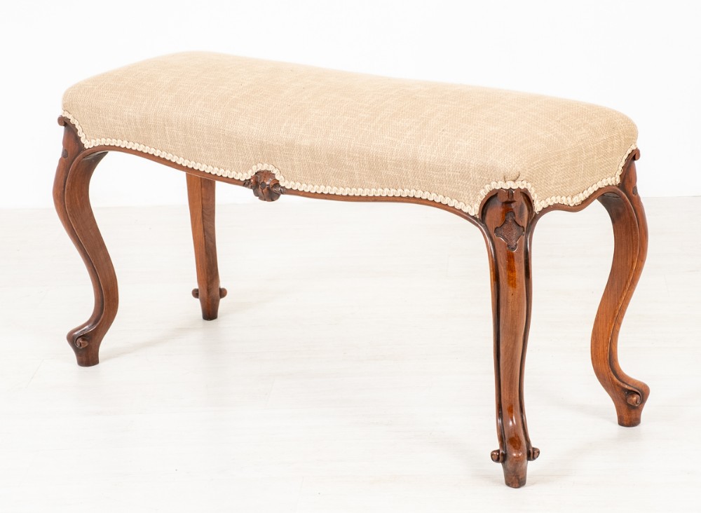 Victorian Walnut Duet Stool