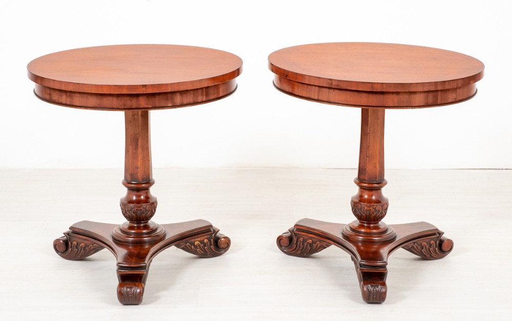 Pair of Mahogany William IV Style Occasional Table