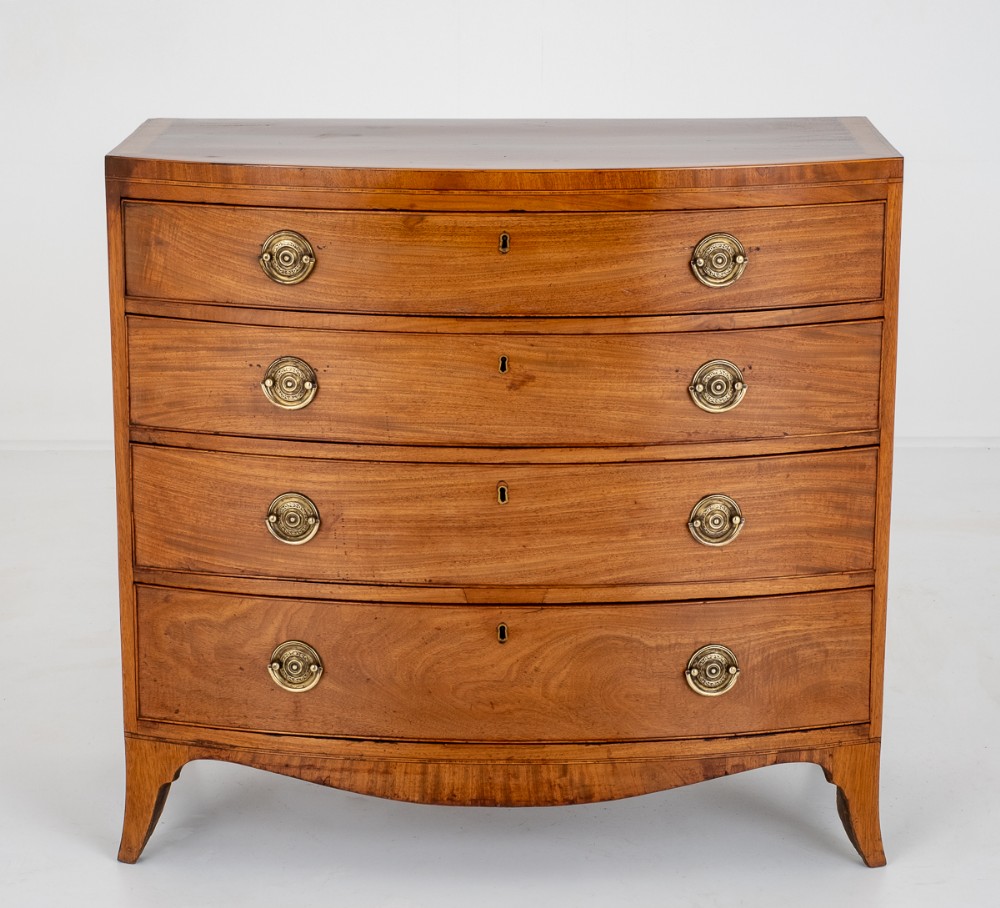 Regency Mahogany Bow Chest of Drawers