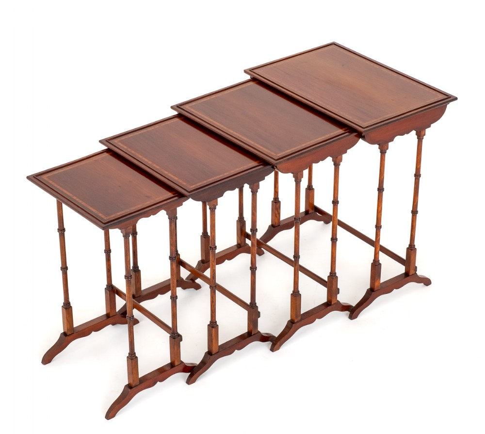 Mahogany Sheraton Revival Nest 4 of tables