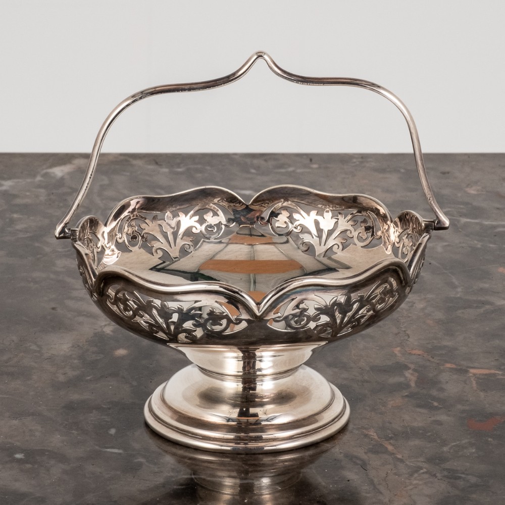 Pretty Silver Plate Bon Bon Dish
