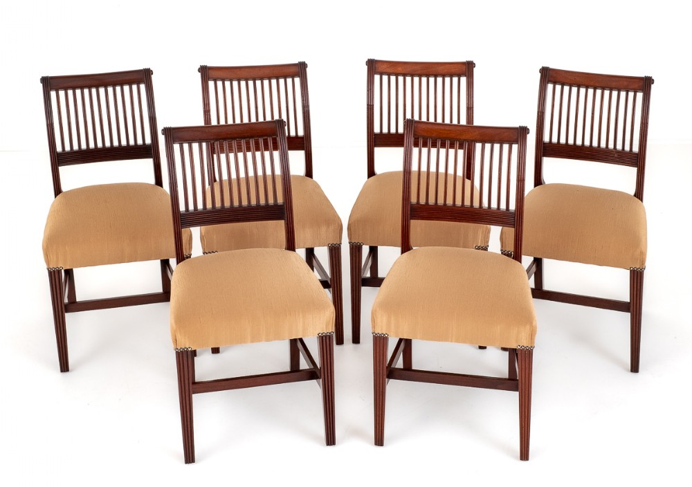 Set of 6 Mahogany Regency Dining Chairs