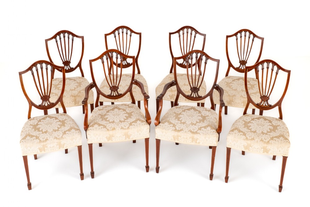Good Quality Set of 8 Mahogany Dining Chairs