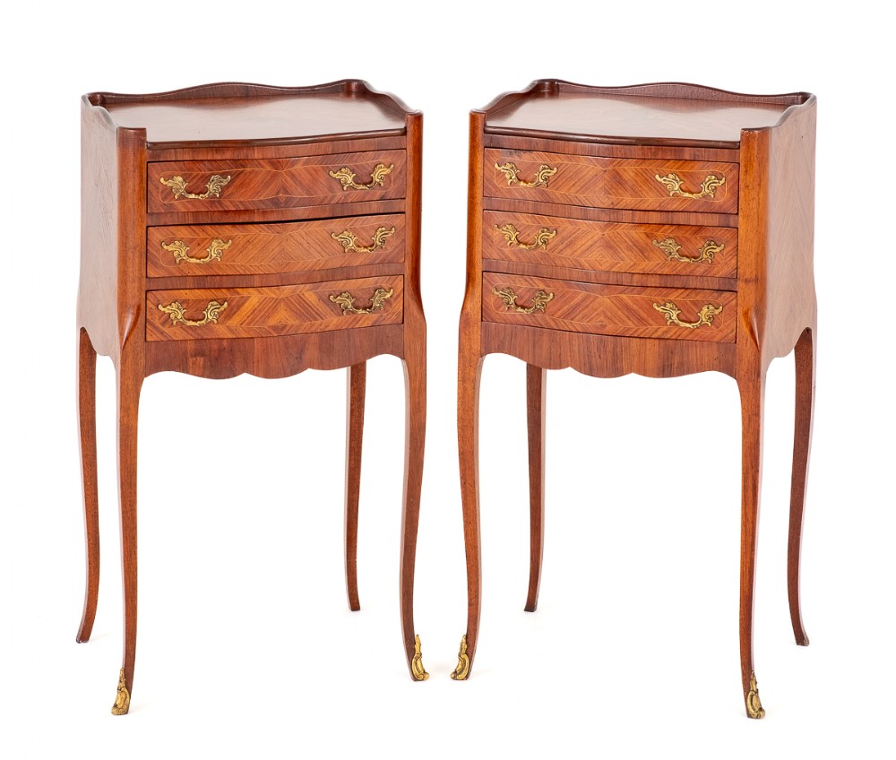 Pair of French satinwood Bedside Cabinets