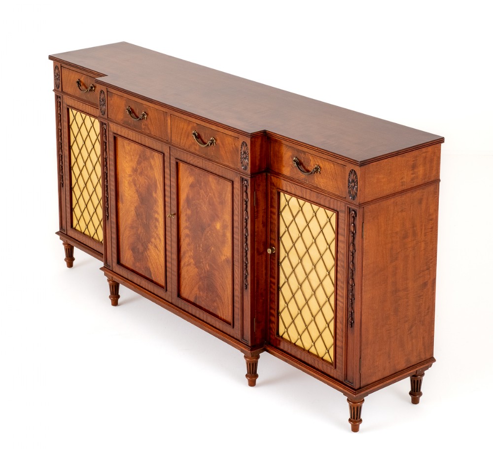 Regency Revival Mahogany Breakfront Sideboard