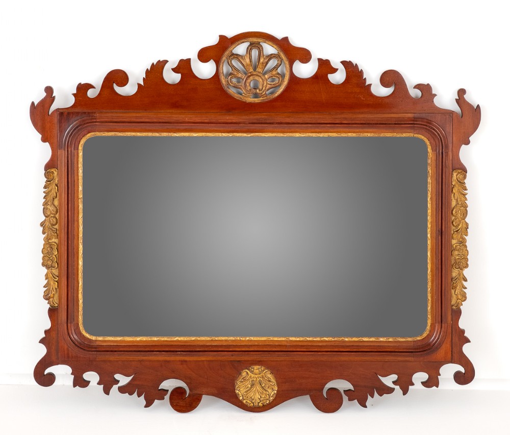 Georgian Revival Mahogany Wall Mirror