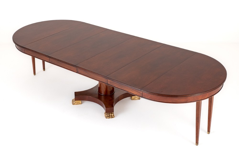 French Mahogany Extending Circular Dining Table
