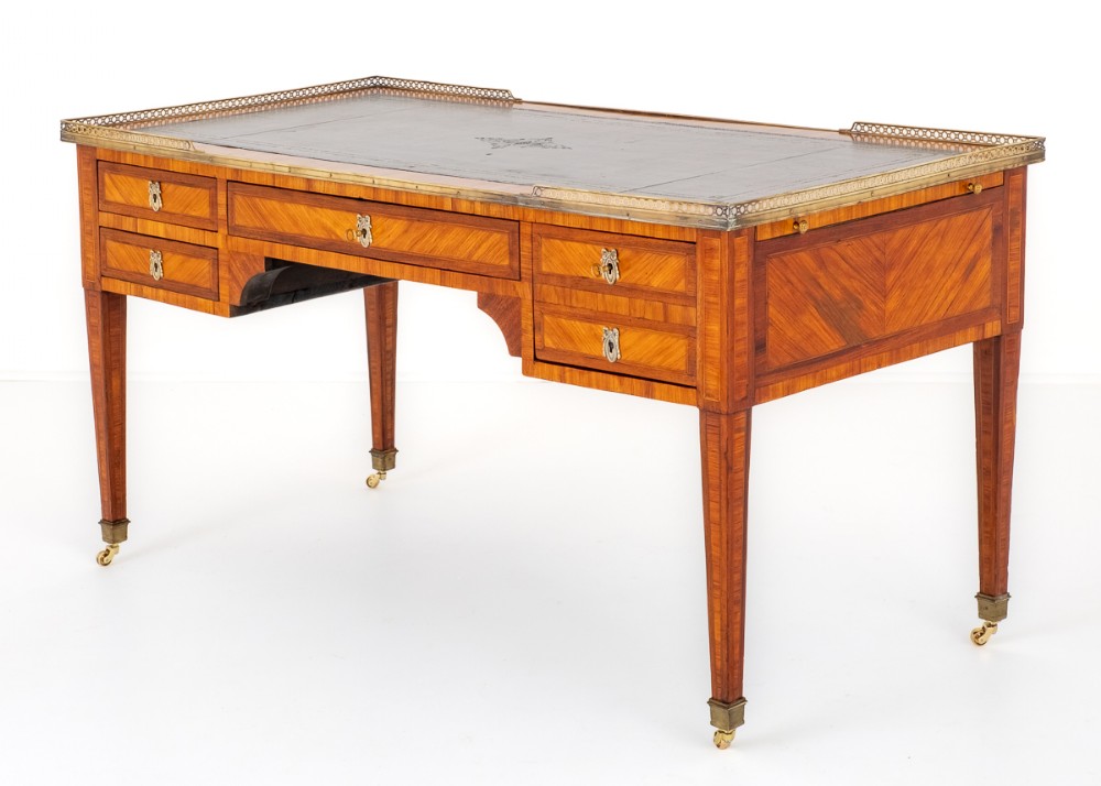 French Kingwood and Satinwood Bureau Plat