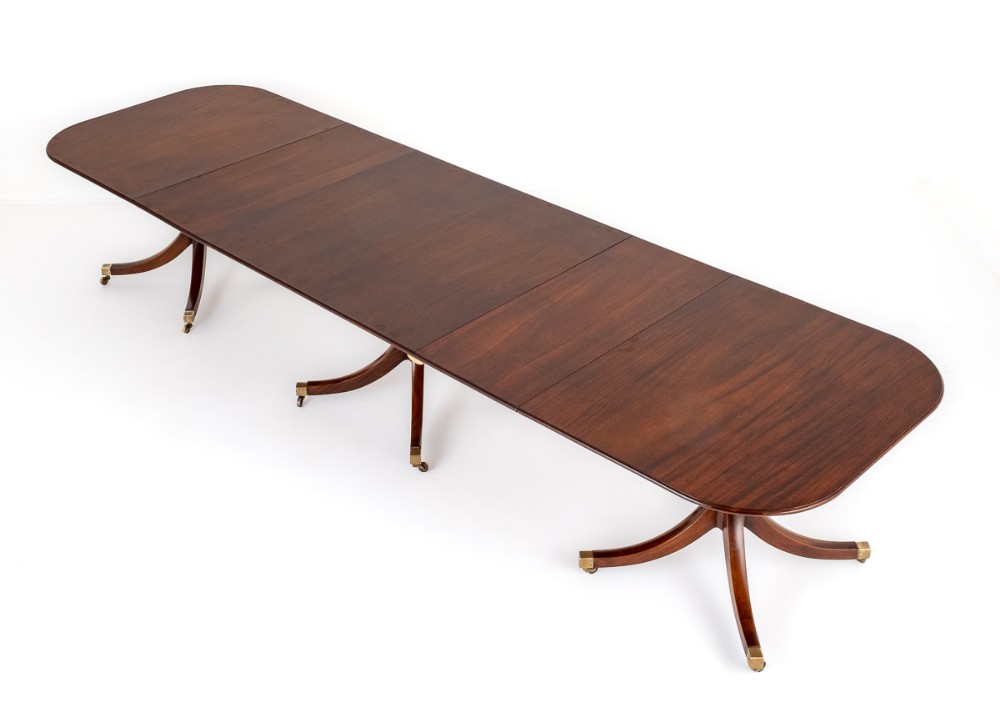 Regency Revival 3 Pedestal Dining Table