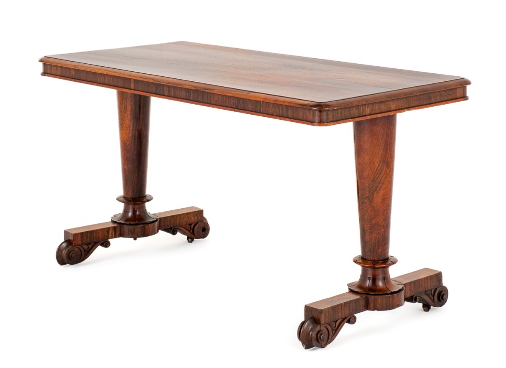 William IV rosewood library table