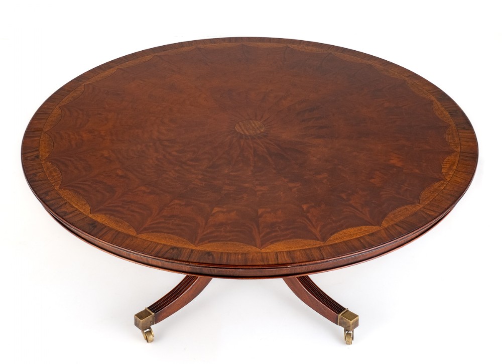 Mahogany 6ft Regency Style Circular Dining Table