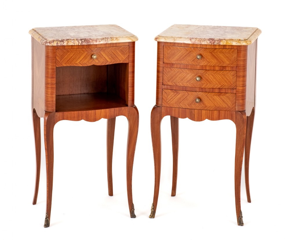 Pretty pair of French Satinwood Bedside Cabinets