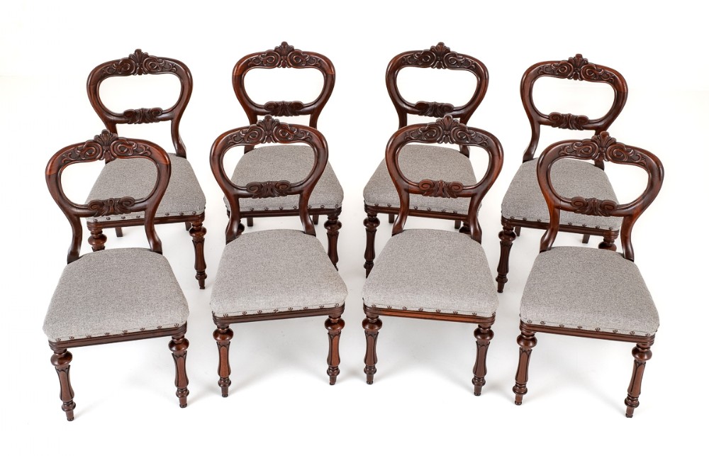 Set of 8 William IV Rosewood Dining Chairs