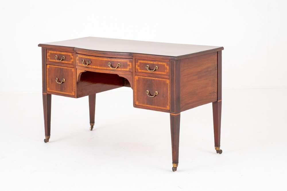 Sheraton Revival 5 Drawer Mahogany Desk