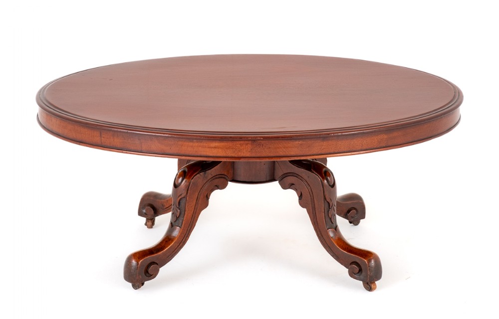 Mahogany Victorian Oval Coffee Table