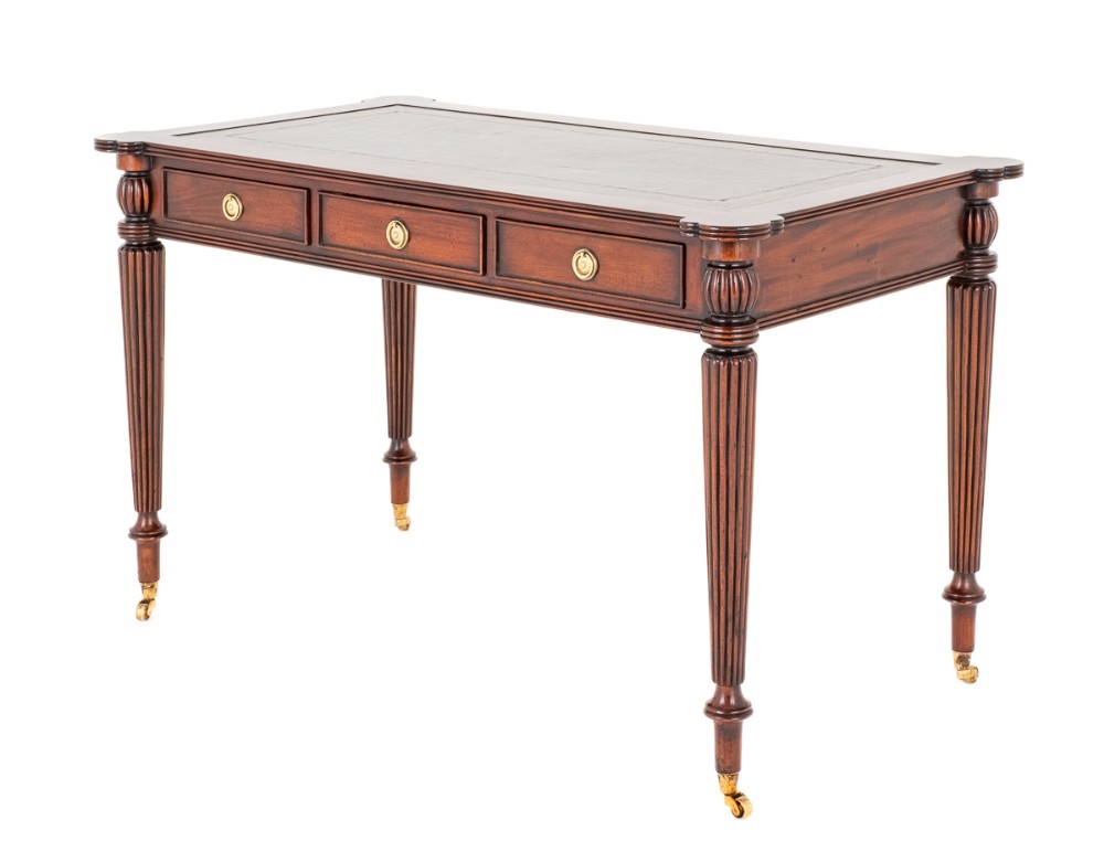 Regency Revival Mahogany 3 Drawer Writing Table