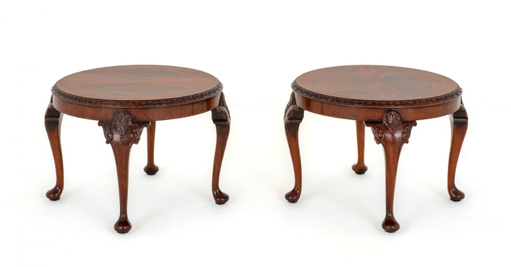 Pair of Mahogany Chippendale Style Coffee Tables