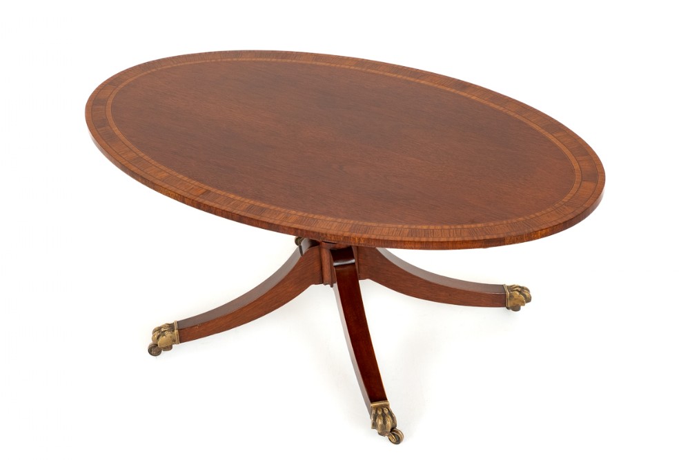 Oval Mahogany Coffee Table