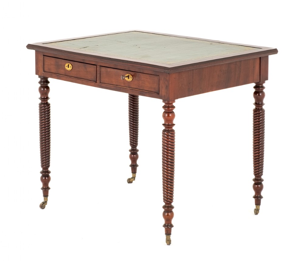 Regency Mahogany 2 Drawer Side Table.