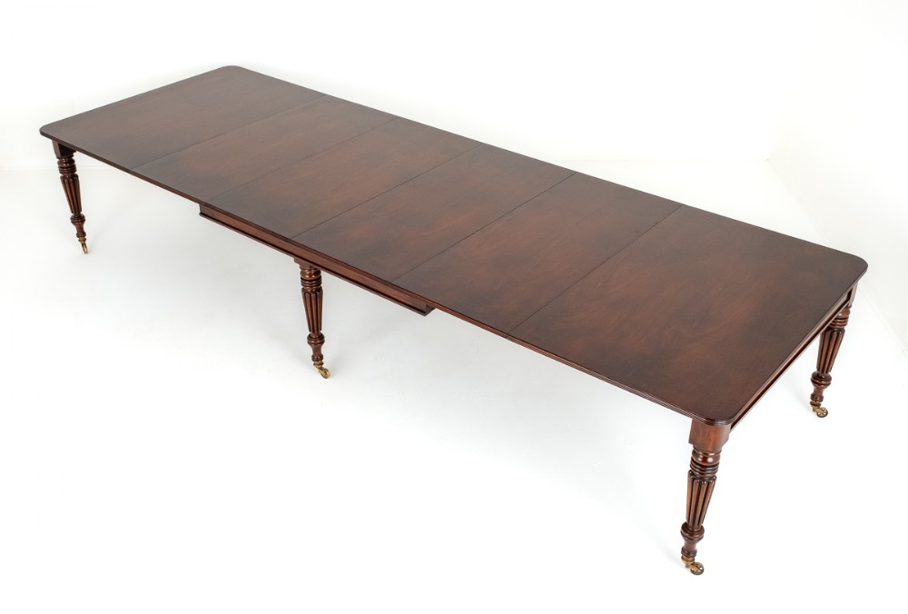 Wonderful Regency 6 Leg Mahogany Dining Table