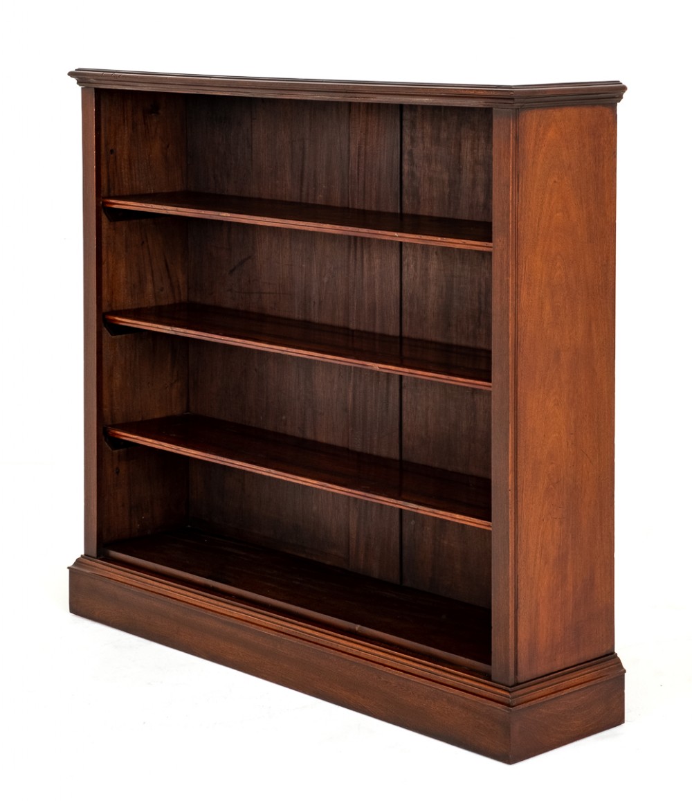 Victorian Mahogany Open Bookcase