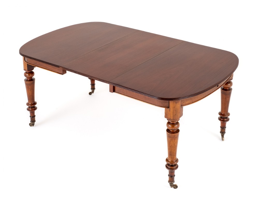Victorian Mahogany 1 Leaf Extending Dining Table