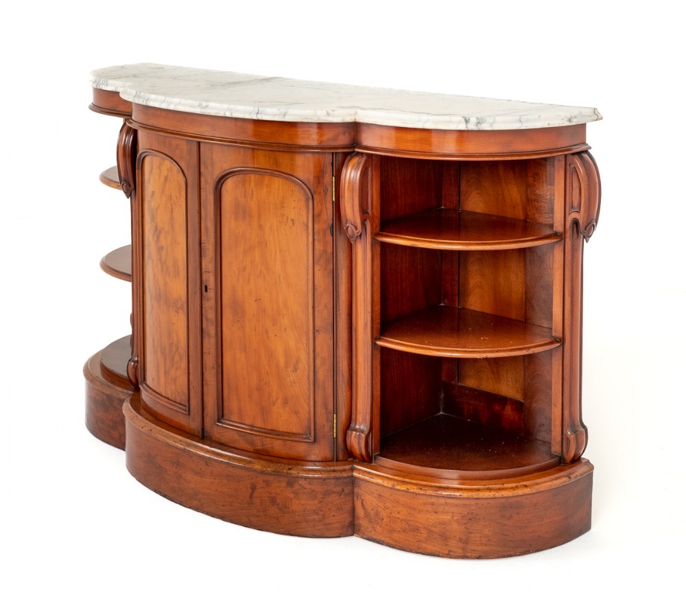 Victorian Mahogany Marble Top Side Cabinet