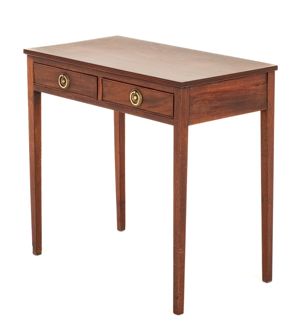 Georgian Mahogany 2 Drawer Side Table