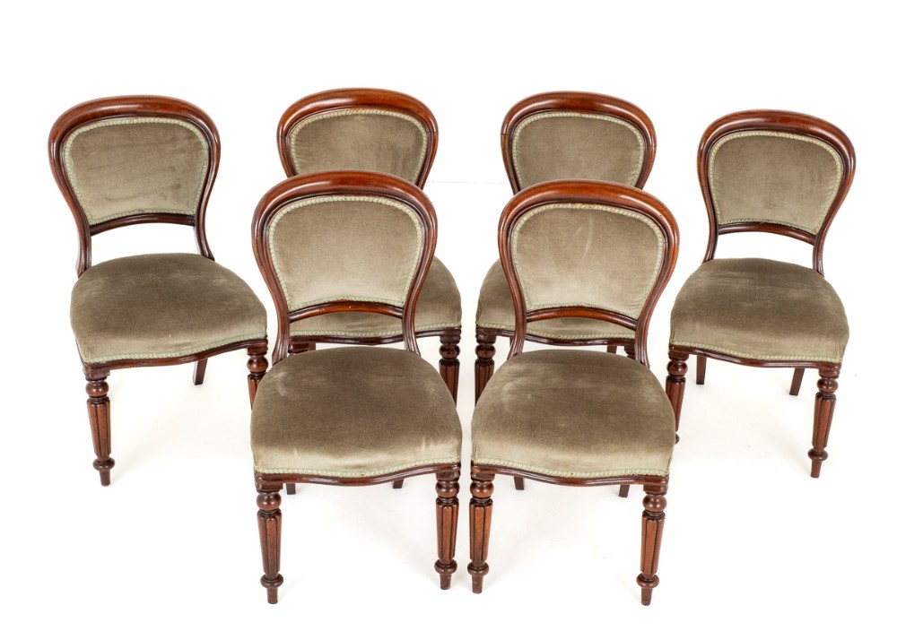Set of 6 William IV Mahogany Dining Chairs