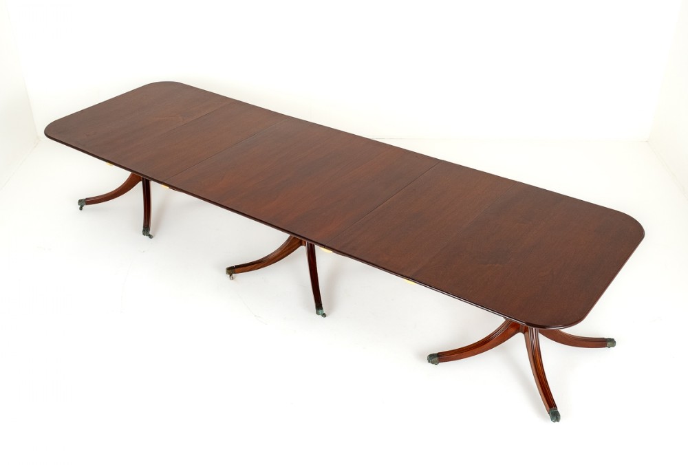 Mahogany Regency Style Pedestal Dining Table