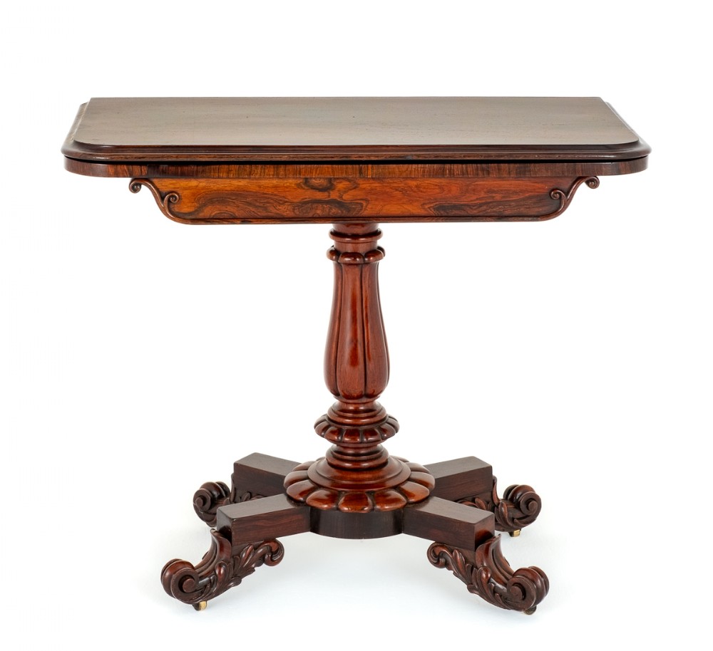 William IV rosewood card table.
