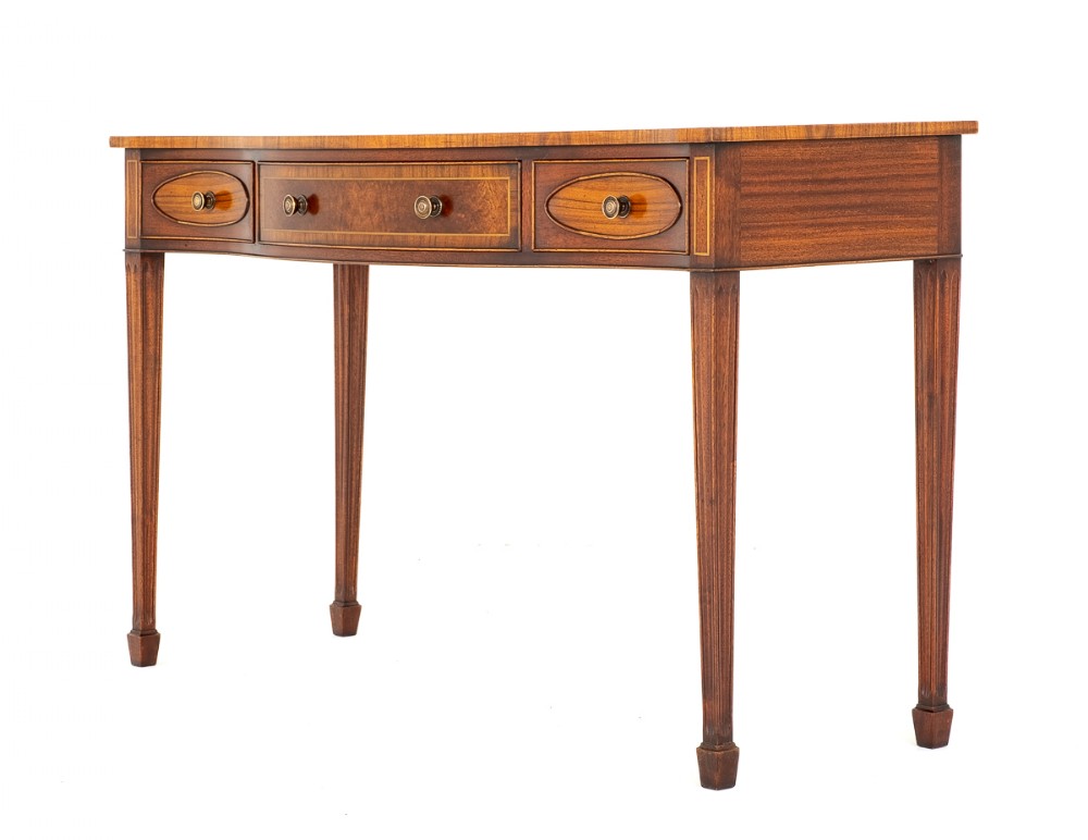 Mahogany Serpentine Console Table