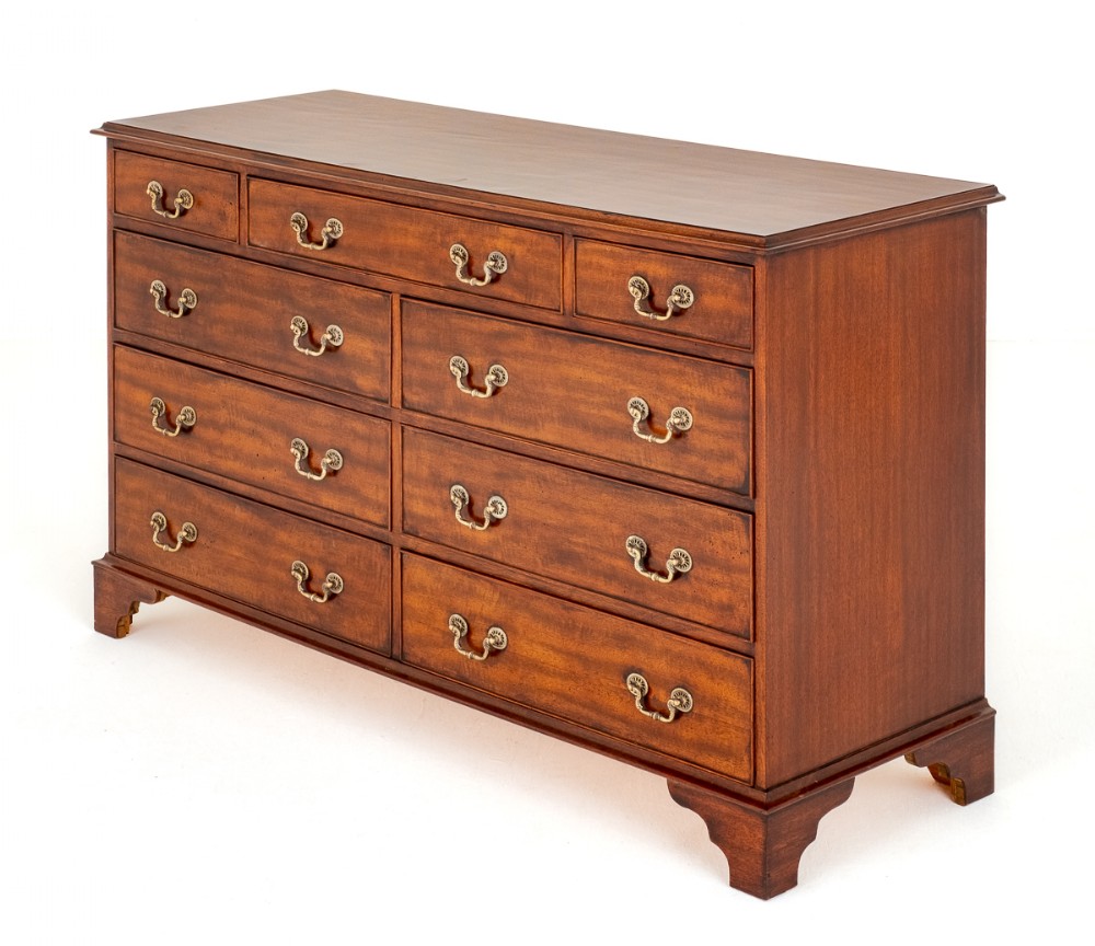 Georgian Style Mahogany Double Chest of Drawers