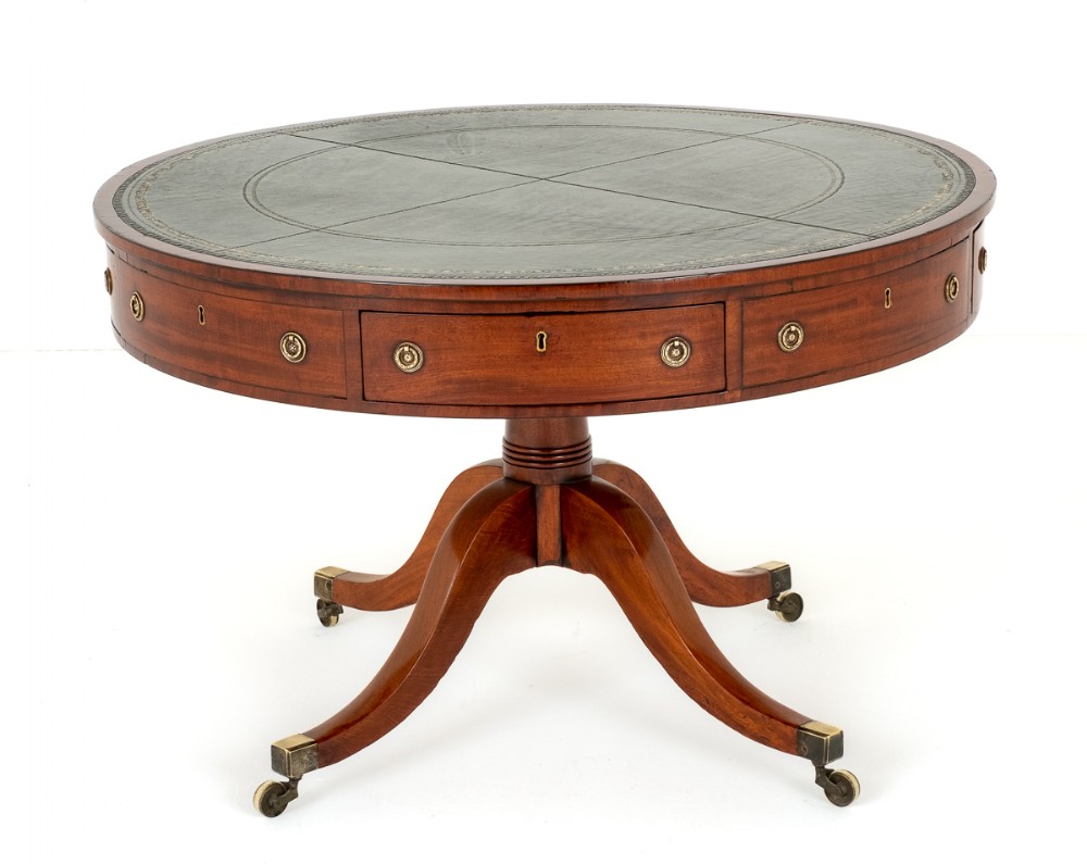Regency Mahogany Drum Table