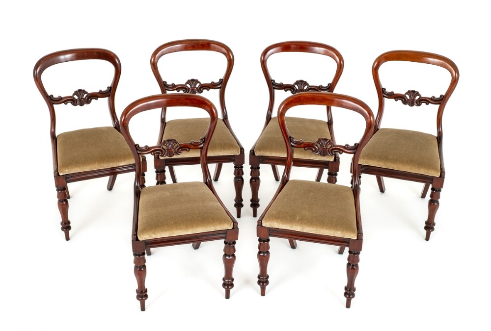 Set of 6 Mahogany Victorian Dining Chairs