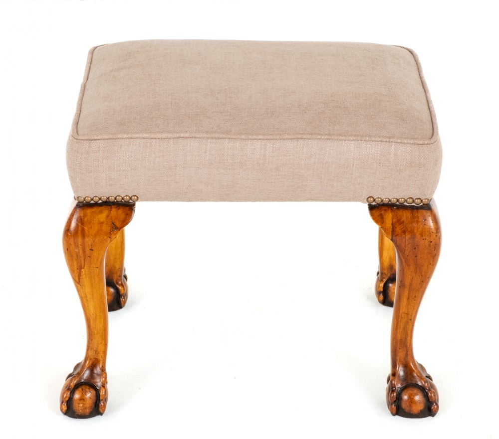 Walnut Queen Anne style stool