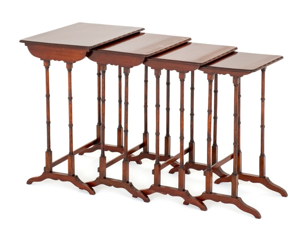 Mahogany Quartet Nest of Tables
