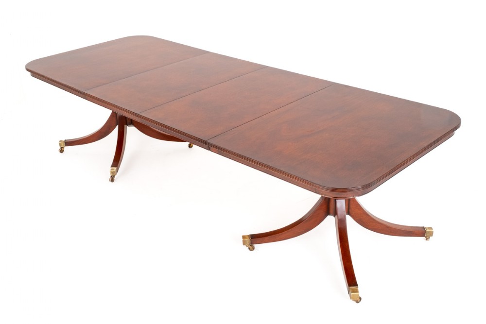 Mahogany Regency Style 2 Leaf Extending Dining Table
