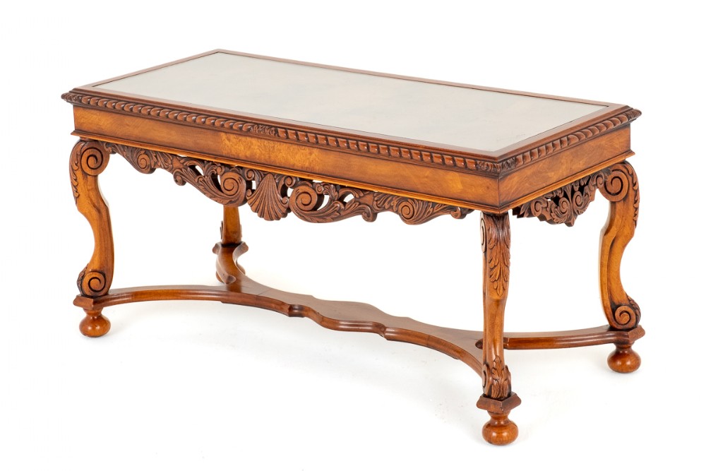 Superior Carolean Style Walnut Coffee Table