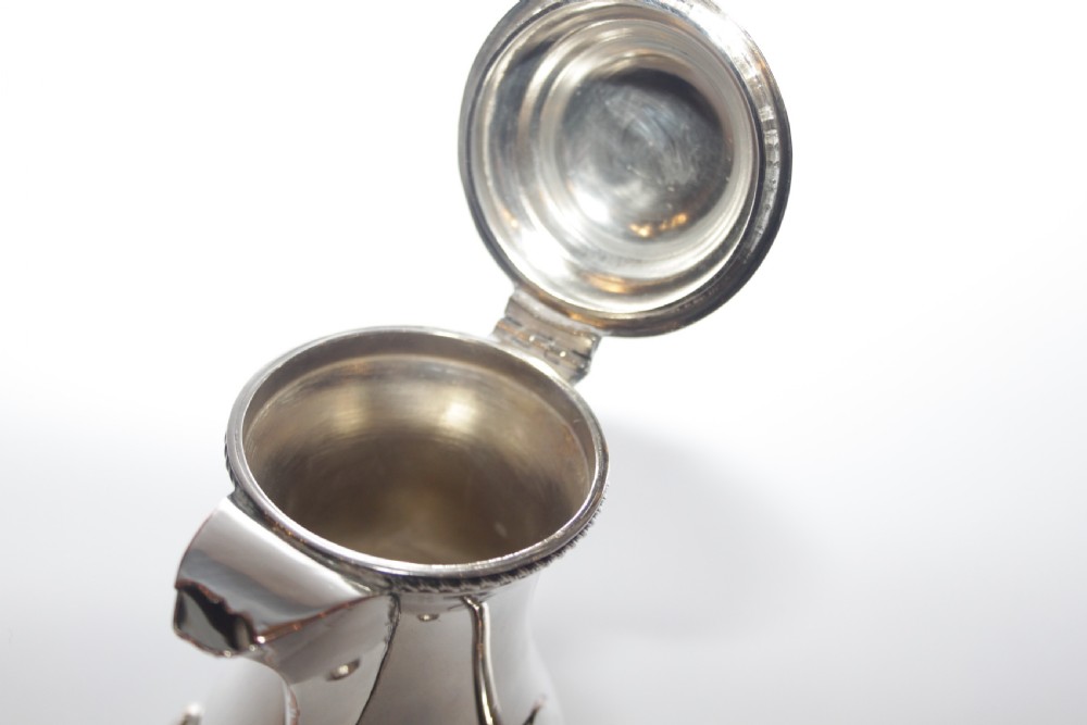 18th Century Style Silver Plate Hot Chocolate Pot / Coffee Pot View III
