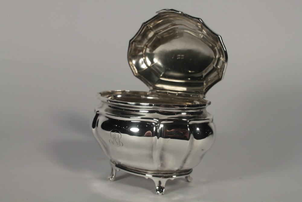 Edwardian Silver Oval Caddy View II