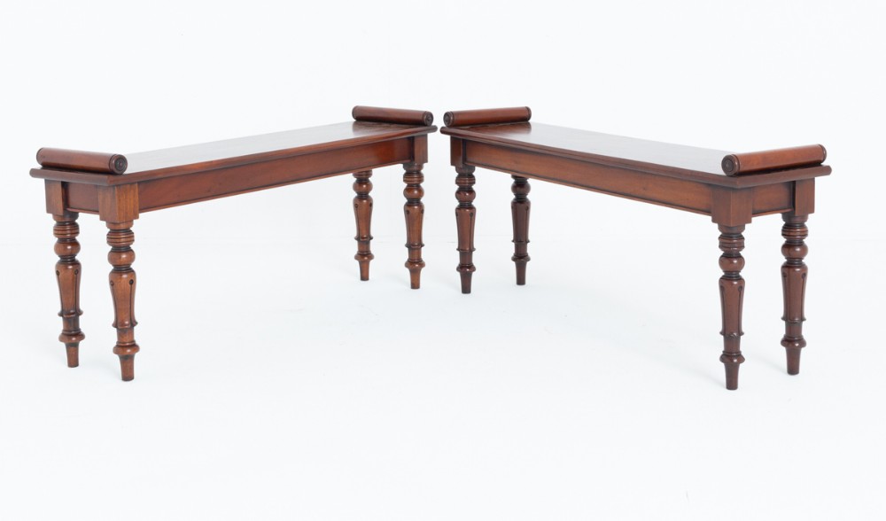 Pair of Mahogany William IV Window Seats