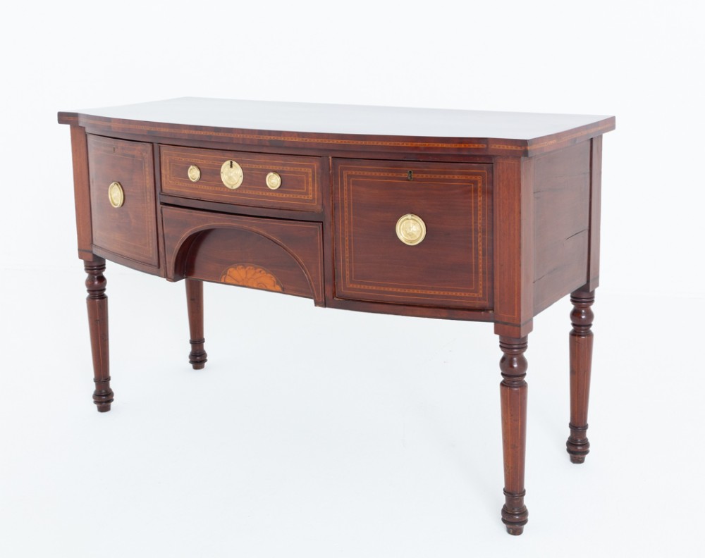 Georgian Mahogany Bow Sideboard