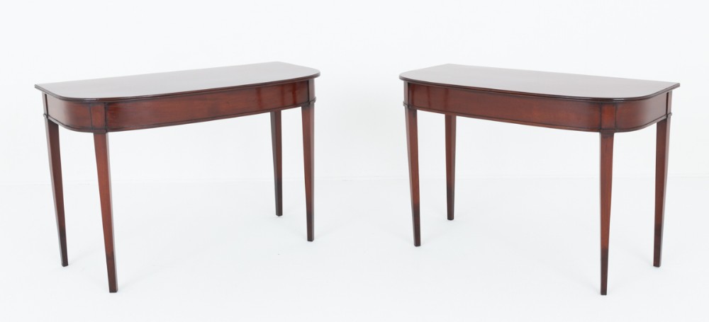 Pair of Georgian Mahogany Console Tables