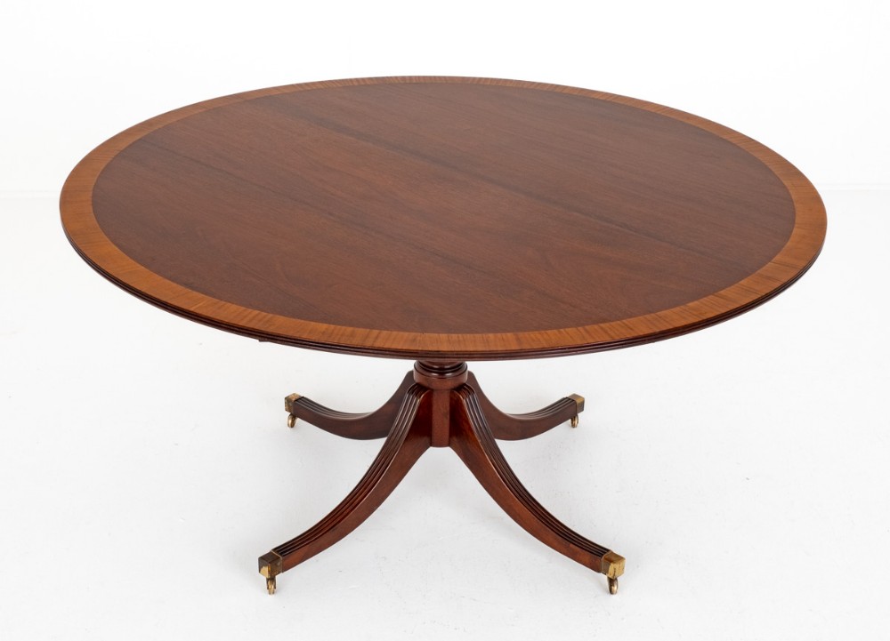 Regency Revival Mahogany Circular Dining Table