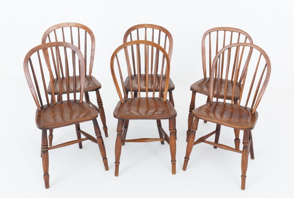 Harlequin Set of 6 Ash Windsor Chairs