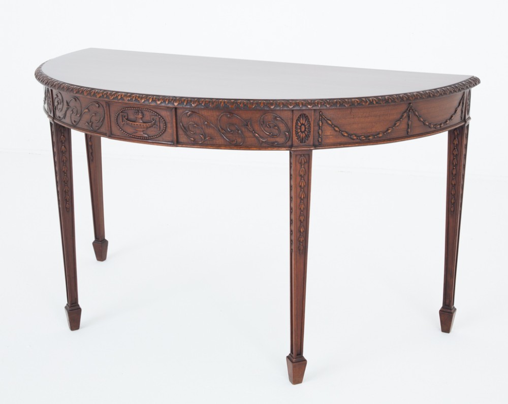 Adams Style Mahogany Console Table