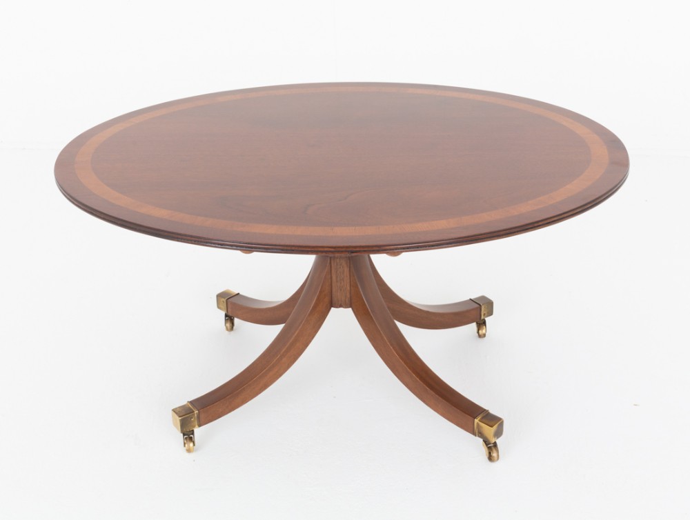 Quality Mahogany Regency Style Oval Coffee Table