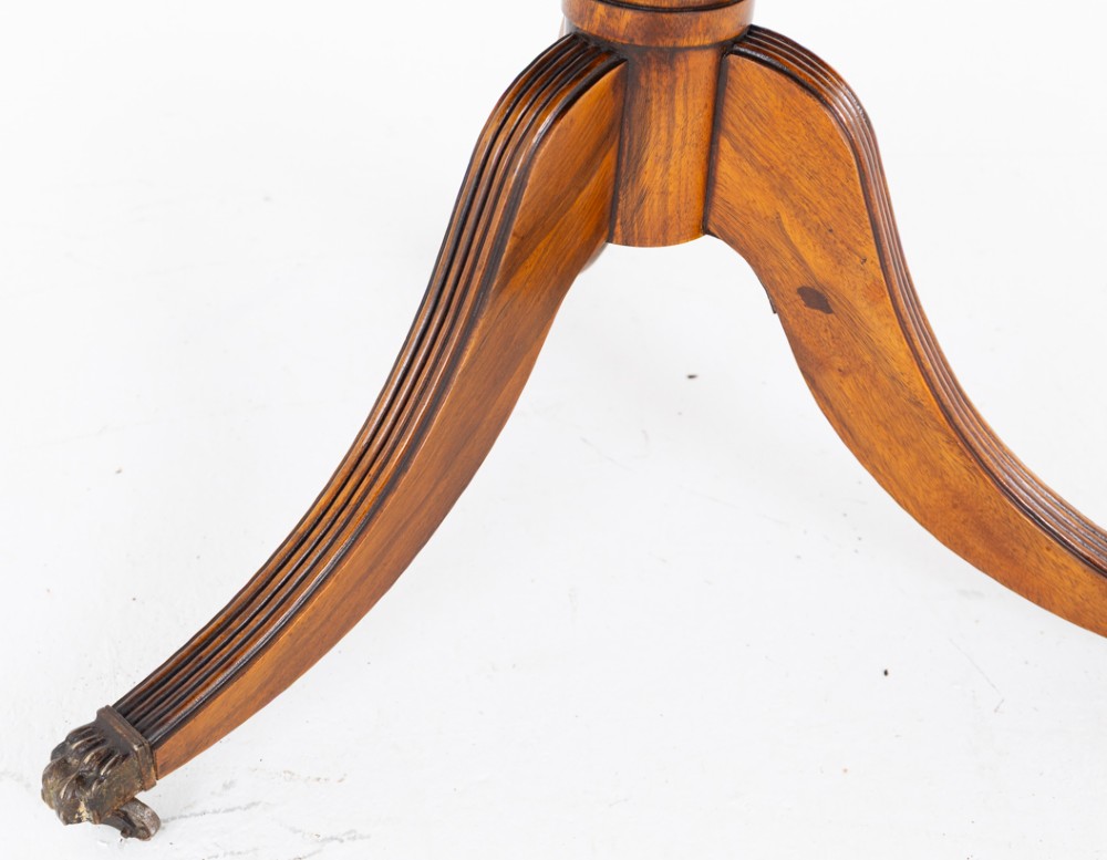 Figured Oak Regency Revival Dining Table View II